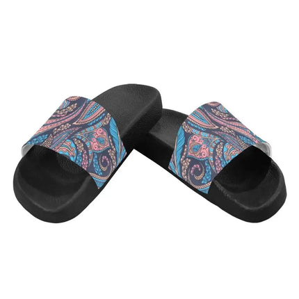 Uniquely You Mens Slide Sandals / Paisley Print