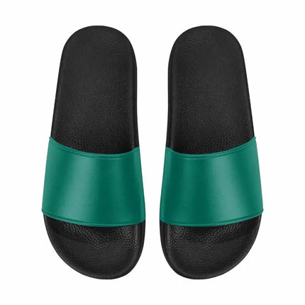 Uniquely You Mens Slide Sandals /   Teal Green Flip-Flops