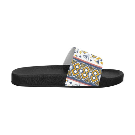 Sandalias de diapositivas para hombre Uniquely You / Estampado de cachemira blanco