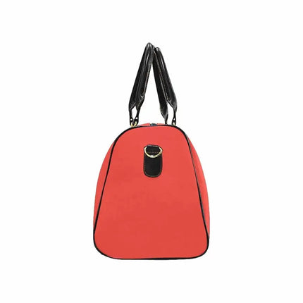 Uniquely You Red Orange Travel Bag - Carry On Luggage / Adjustable Strap Black