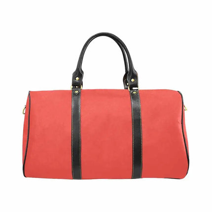 Uniquely You Red Orange Travel Bag - Carry On Luggage / Adjustable Strap Black