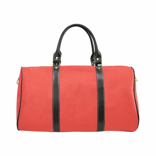 Uniquely You Red Orange Travel Bag - Carry On Luggage / Adjustable Strap Black