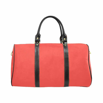 Uniquely You Red Orange Travel Bag - Carry On Luggage / Adjustable Strap Black