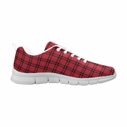 Uniquely You Sneakers for Men,   Buffalo Plaid Red and Black - Running Shoes DG843