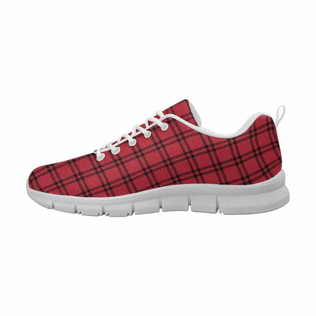 Uniquely You Sneakers for Men,   Buffalo Plaid Red and Black - Running Shoes DG843
