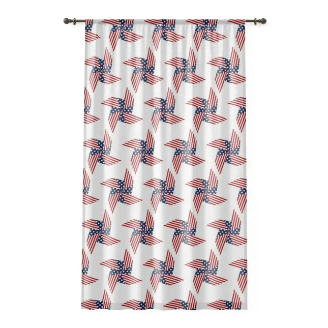 Uniquely You Stars and Stripes Window Curtain /   Indoor Curtain