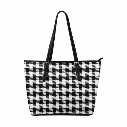 Uniquely You Tote Bag   , Buffalo Plaid Black and White
