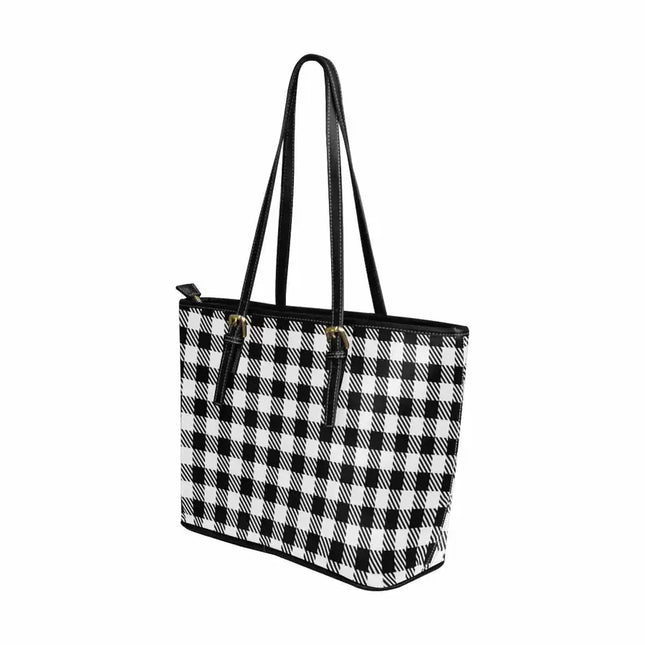 Uniquely You Tote Bag   , Buffalo Plaid Black and White