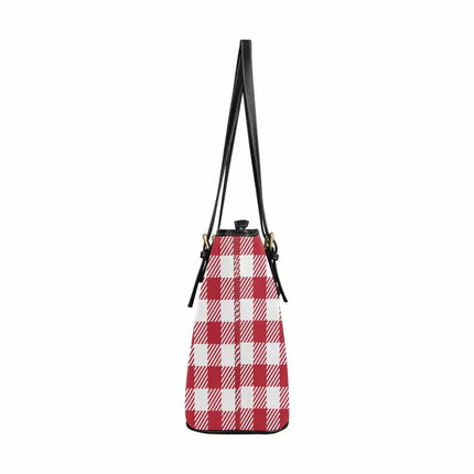 Uniquely You Tote Bag   , Buffalo Plaid Red and White