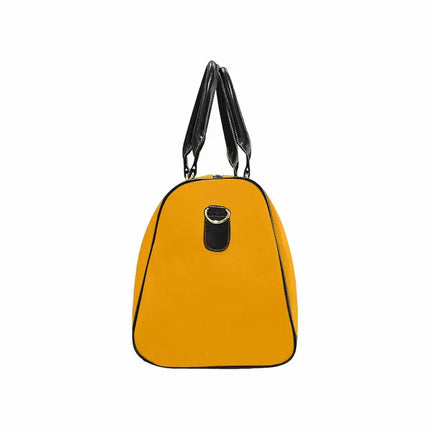 Uniquely You Travel Bag - Leather Carry On Large Luggage Bag / Bright Orange