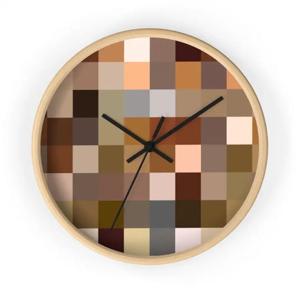 Uniquely You Wall Clock, Brown Colorblock  - WC01