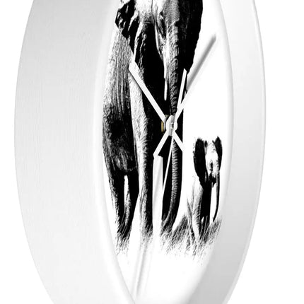 Uniquely You Wall Clock, Elephant Black and White Print