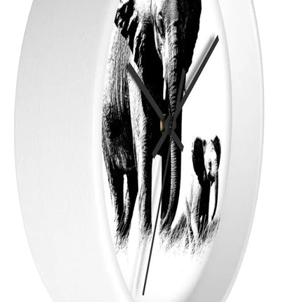 Uniquely You Wall Clock, Elephant Black and White Print