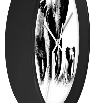 Uniquely You Wall Clock, Elephant Black and White Print