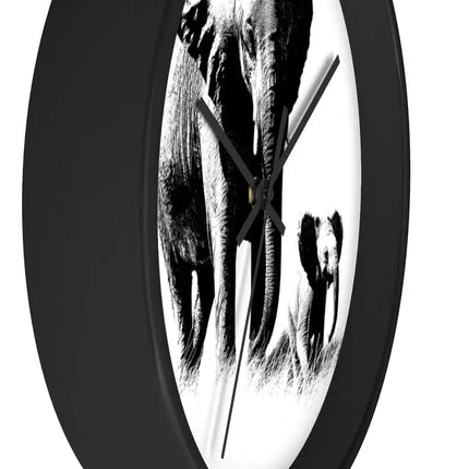 Uniquely You Wall Clock, Elephant Black and White Print