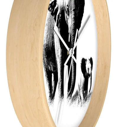Uniquely You Wall Clock, Elephant Black and White Print
