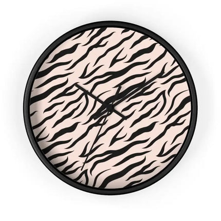 Uniquely You Wall Clock, Pink Zebra Striped Print