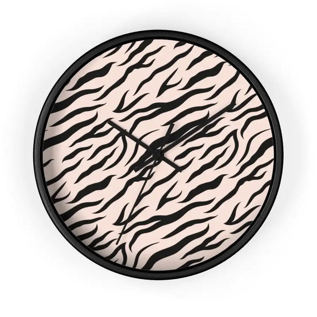 Uniquely You Wall Clock, Pink Zebra Striped Print