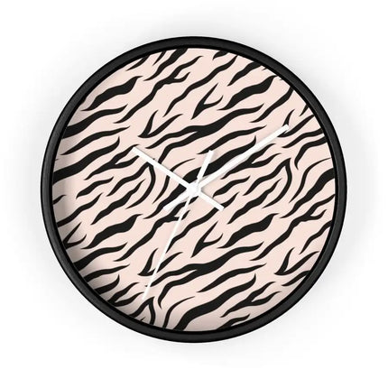Uniquely You Wall Clock, Pink Zebra Striped Print