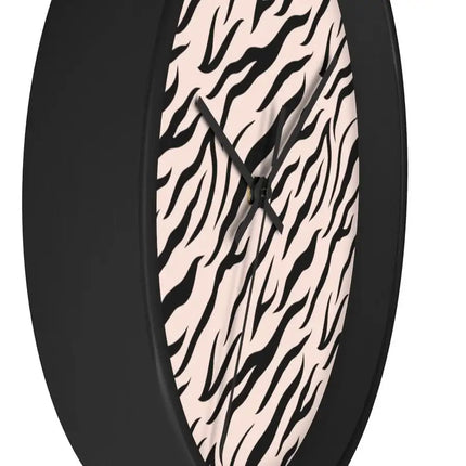 Uniquely You Wall Clock, Pink Zebra Striped Print