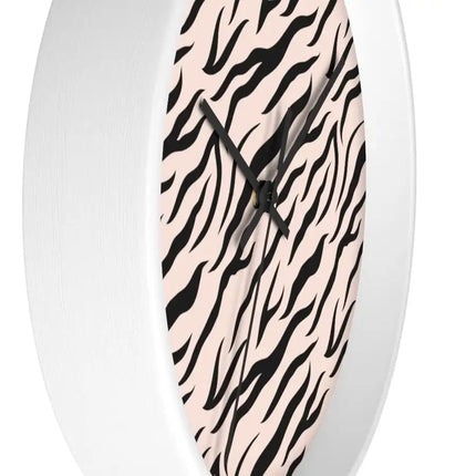 Uniquely You Wall Clock, Pink Zebra Striped Print