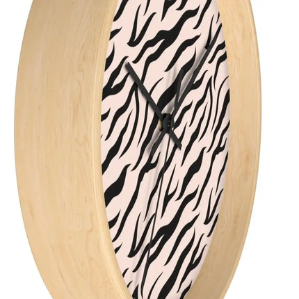 Uniquely You Wall Clock, Pink Zebra Striped Print