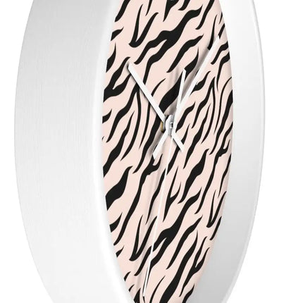 Uniquely You Wall Clock, Pink Zebra Striped Print