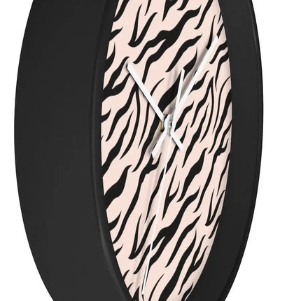 Uniquely You Wall Clock, Pink Zebra Striped Print