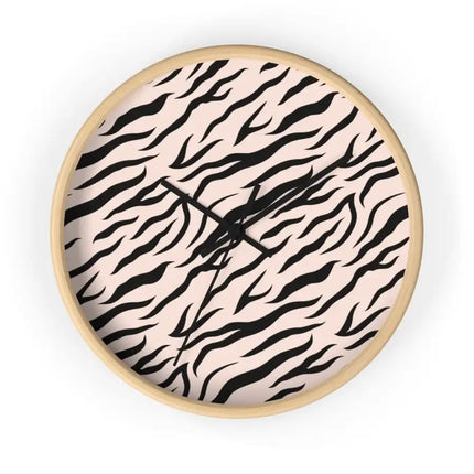 Uniquely You Wall Clock, Pink Zebra Striped Print