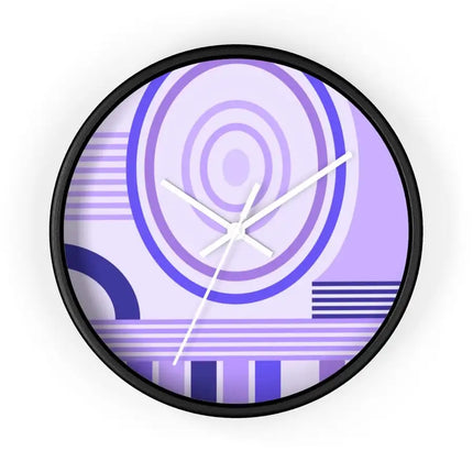 Uniquely You Wall Clock, Purple Geometric Print