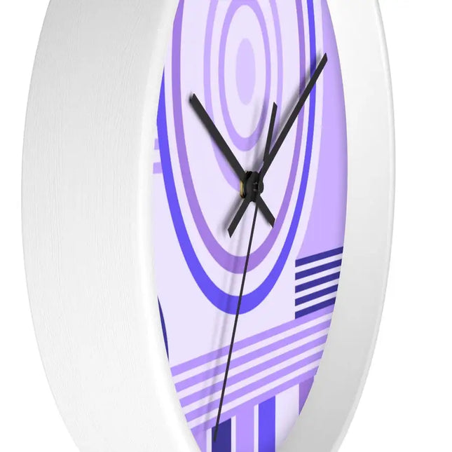 Uniquely You Wall Clock, Purple Geometric Print