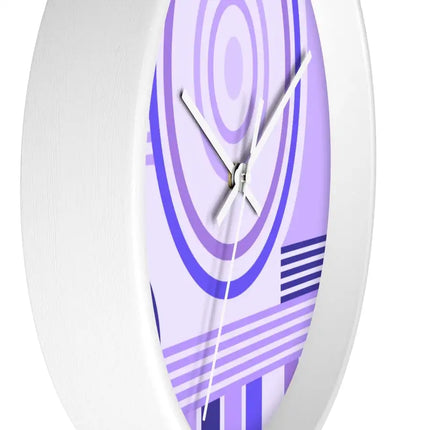 Uniquely You Wall Clock, Purple Geometric Print