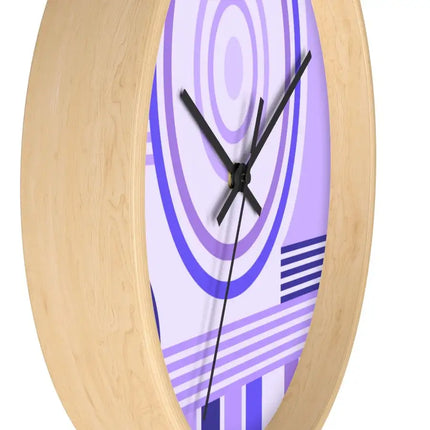 Uniquely You Wall Clock, Purple Geometric Print
