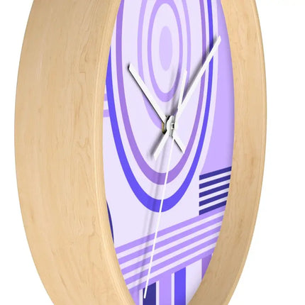 Uniquely You Wall Clock, Purple Geometric Print