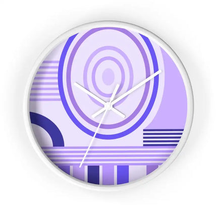 Uniquely You Wall Clock, Purple Geometric Print
