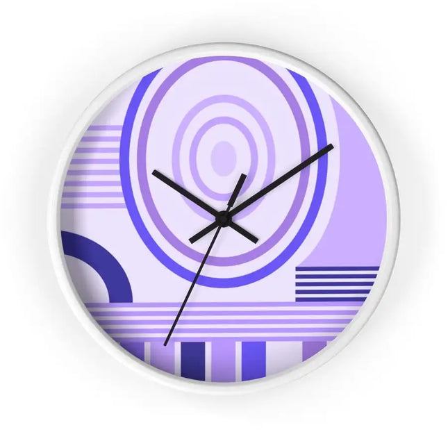 Uniquely You Wall Clock, Purple Geometric Print
