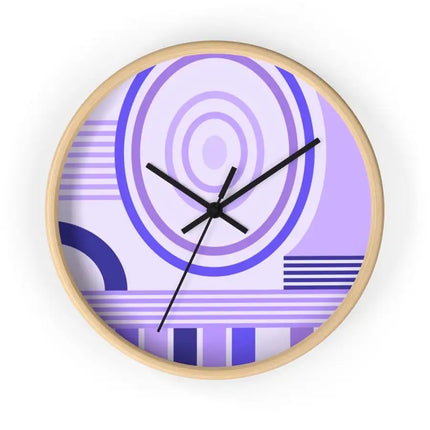 Uniquely You Wall Clock, Purple Geometric Print
