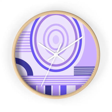 Uniquely You Wall Clock, Purple Geometric Print