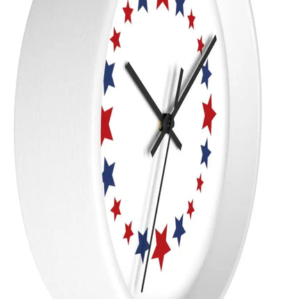 Uniquely You Wall Clock, Red and Blue Stars Print