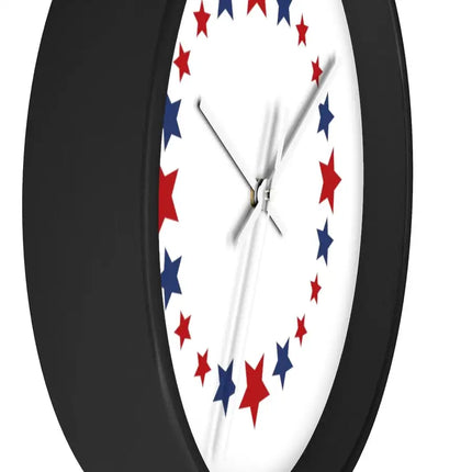Uniquely You Wall Clock, Red and Blue Stars Print