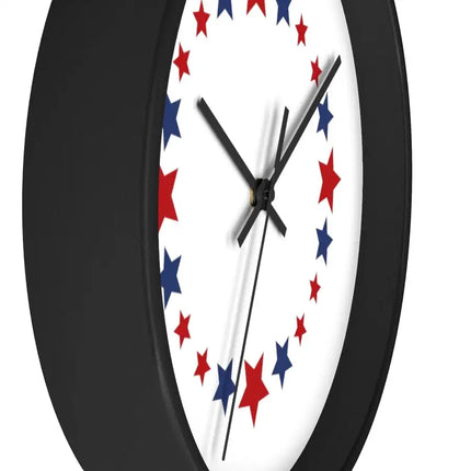 Uniquely You Wall Clock, Red and Blue Stars Print