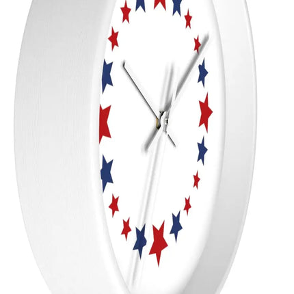 Uniquely You Wall Clock, Red and Blue Stars Print