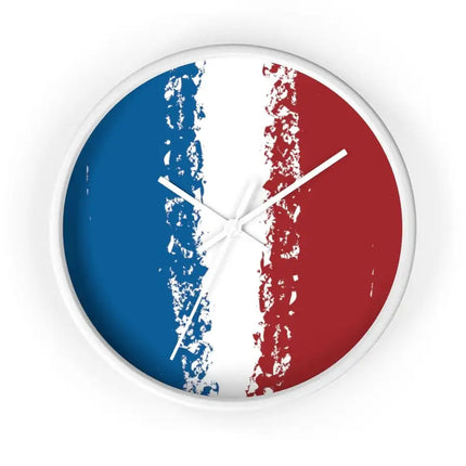 Uniquely You Wall Clock, Red White Blue Print
