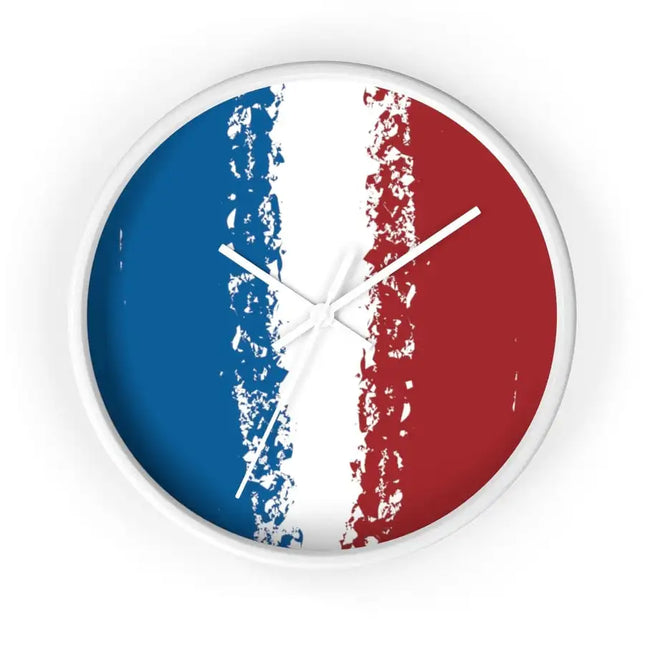 Uniquely You Wall Clock, Red White Blue Print