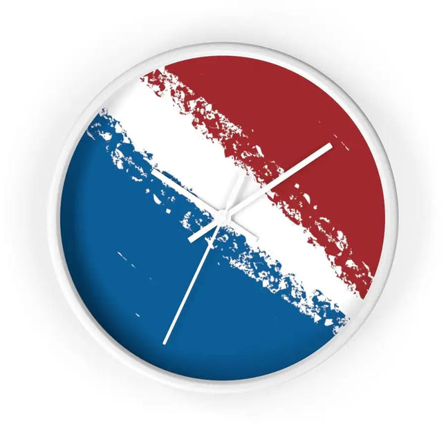 Uniquely You Wall Clock, Red White Blue Print