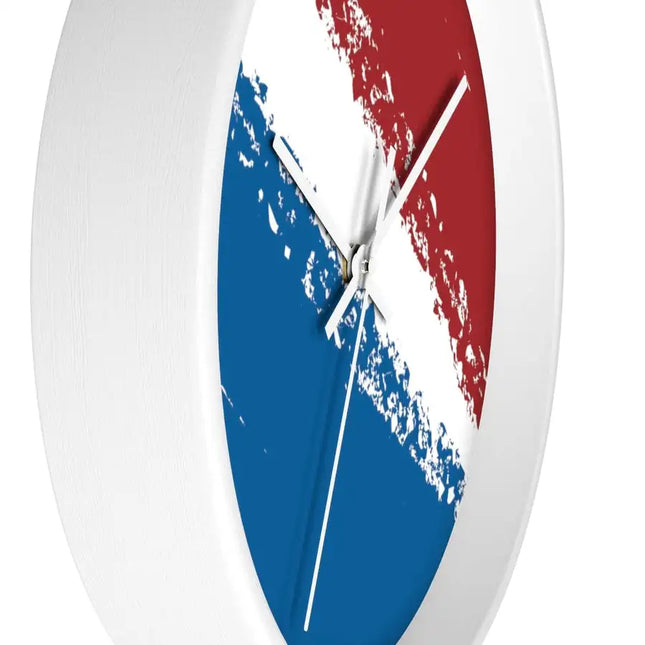 Uniquely You Wall Clock, Red White Blue Print