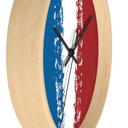 Uniquely You Wall Clock, Red White Blue Print