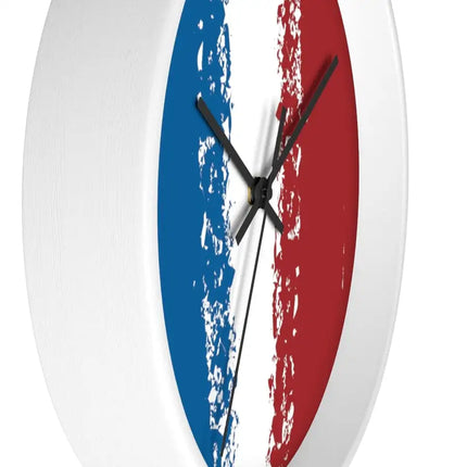 Uniquely You Wall Clock, Red White Blue Print