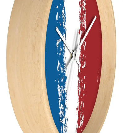 Uniquely You Wall Clock, Red White Blue Print