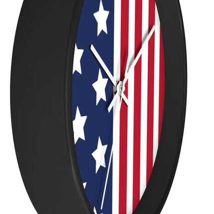 Uniquely You Wall Clock, Stars and Stripes Red White Blue Print